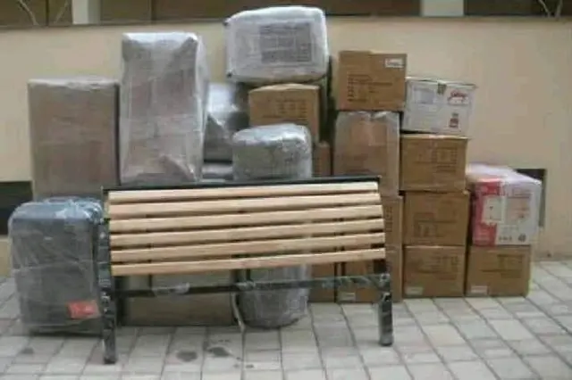 Cartons and bench packed for moving – Nation Packers And Movers