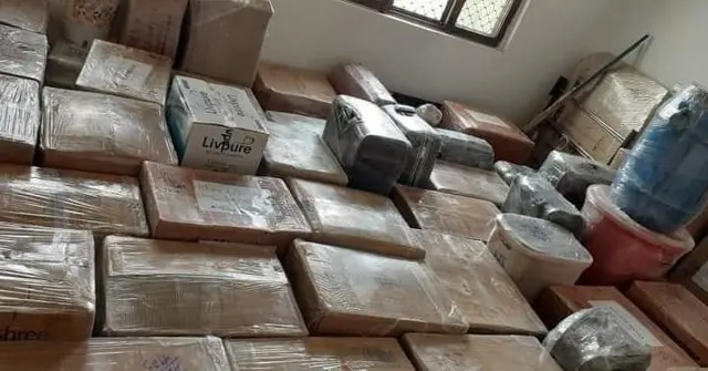 Floor of packed household items – Nation Packers And Movers
