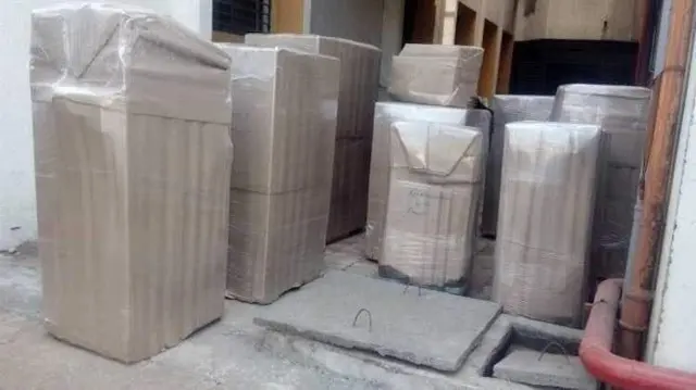 Packed furniture ready for loading – Nation Packers And Movers