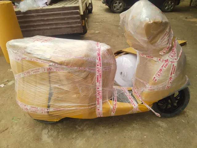 Scooter packed for transport – Nation Packers And Movers