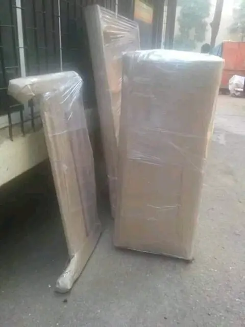 Wardrobe and mattress wrapped for shifting – Nation Packers And Movers